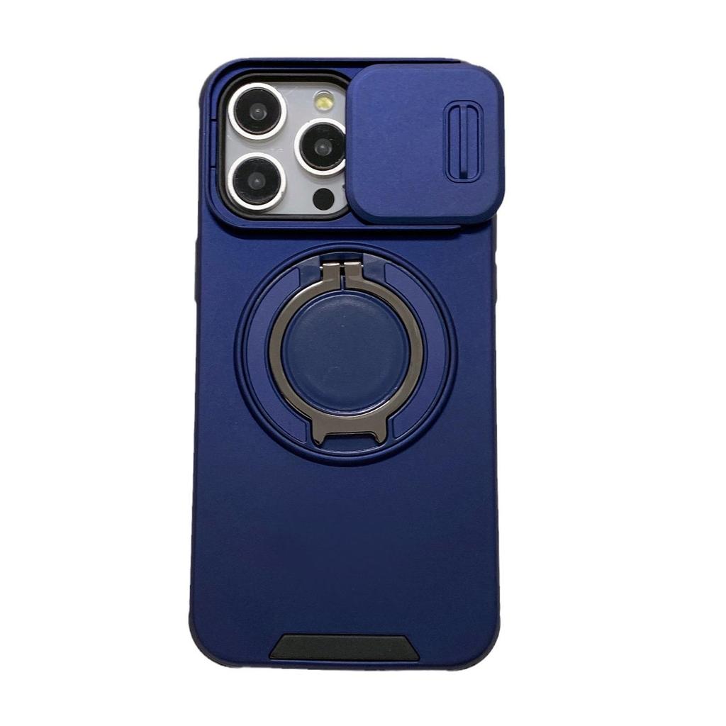 iPhone17 Pro Max Rotating Protective Case with Push Window, Anti-Fall Design, Full Coverage for Apple 15PM & 14.