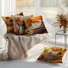 Herbst Erntedank Kürbis Kissen Kissenbezug Polyester Kissenhülle Zierkissen Kissenbezug Heim Sofa Dekor