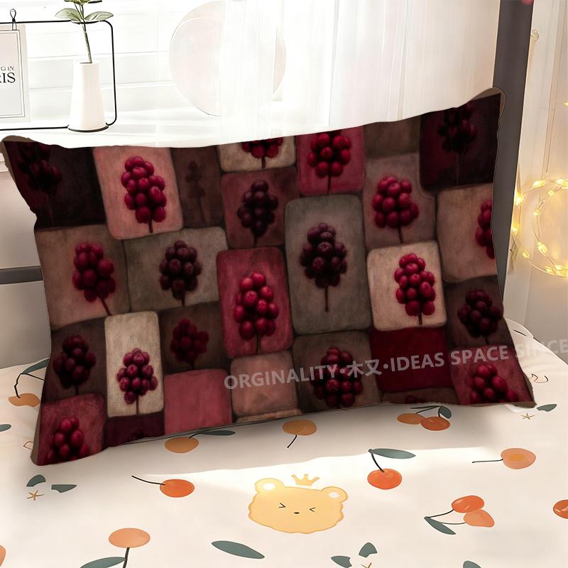 Berries-Inspired Patterned Pillowcase Suitable For Sofa Bedroom Car Pillow Cover Cushion Rectangular Back Cushion