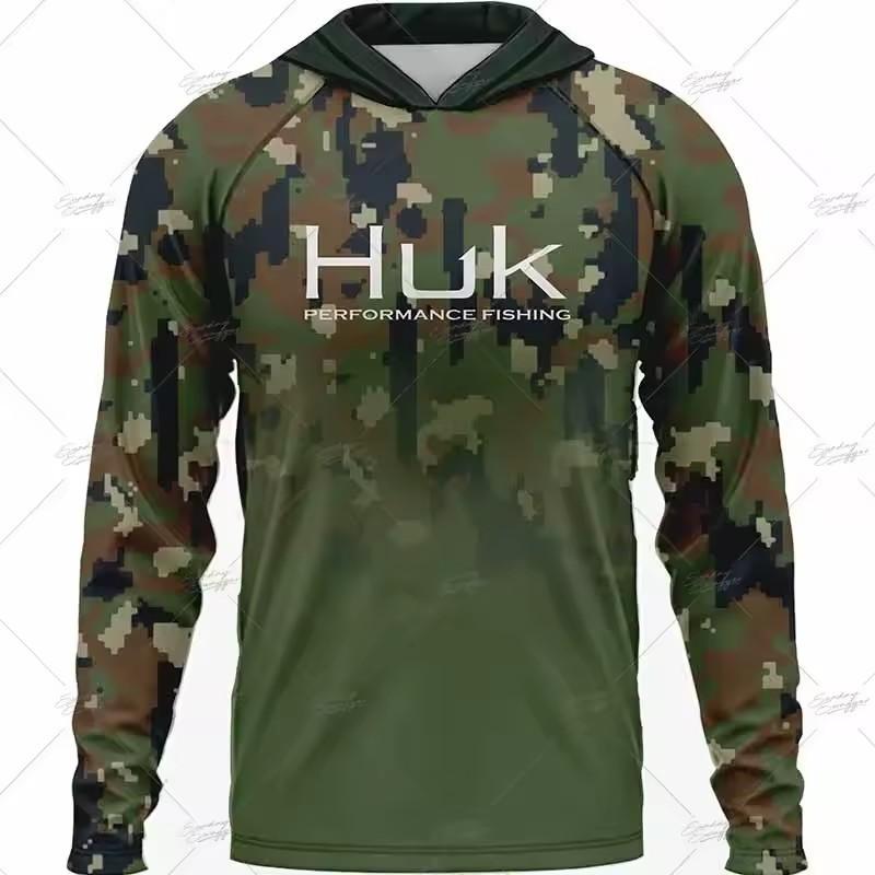 Mens Womens Quick-Dry UV Protection Hooded Fishing Shirt Lightweight Breathable Outdoor Performance Top