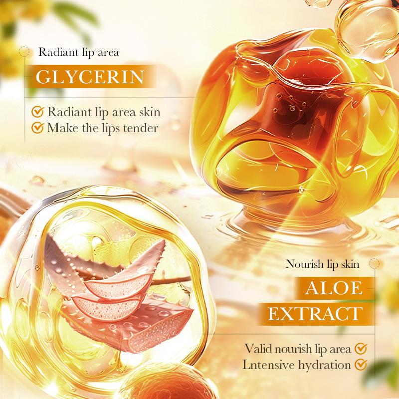 10 Stück Osmanthus Lippenmasken-Set SADOER Kristall-Kollagen-Lippenpflaster Feuchtigkeitsspendend Aufpolsternd Trockene, rissige Lippen Anti-Falten Hautpflege