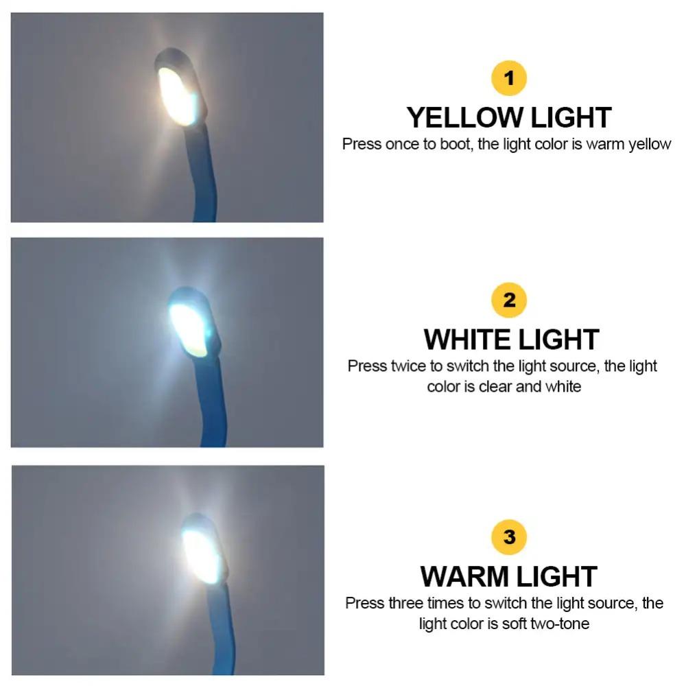 Mini LED Book Night Adjustable Brightness Clip-on Lamp Portable Eye Protection Light  Bedroom