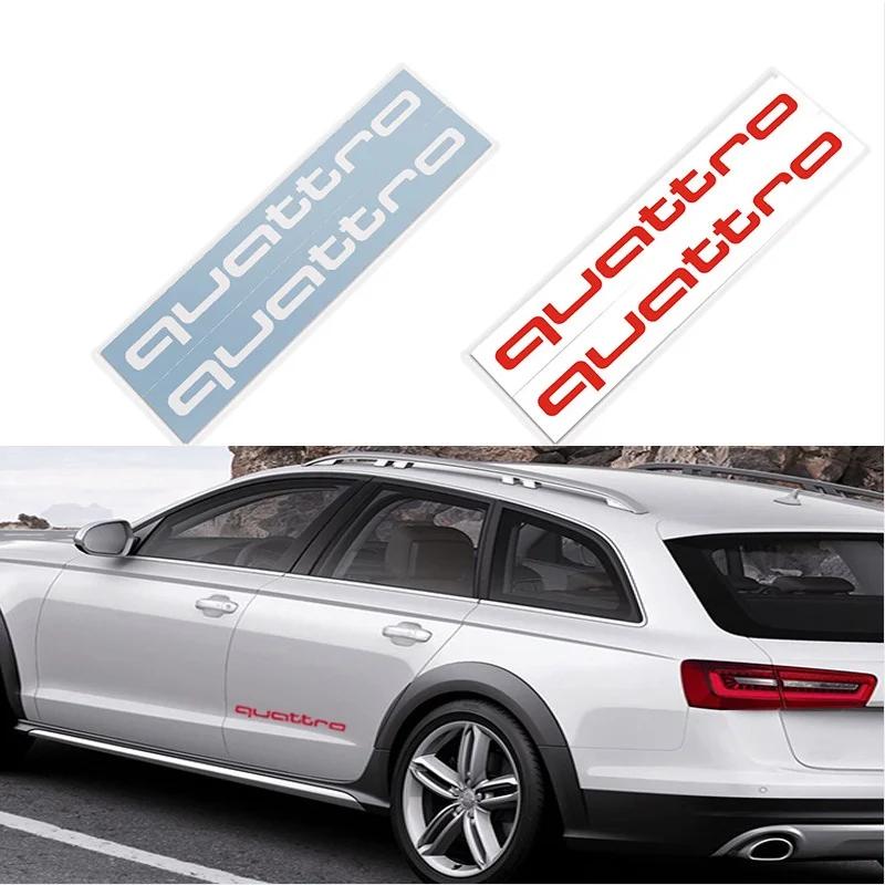 2ks Reflexní Samolepky na Karoserii Auta Dekorativní Samolepky Pro Audi Quattro A1 A3 A4 A5 A6 A7 A8 Q2 Q3 Q5 Q7 S2 S3 S4 TT