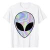 Alien Head TShirt Colorful AlienUfo Rave Tee Y2k Top I Want To Believe Graphic Outfits Funny Believers In Life On Mars Clothes