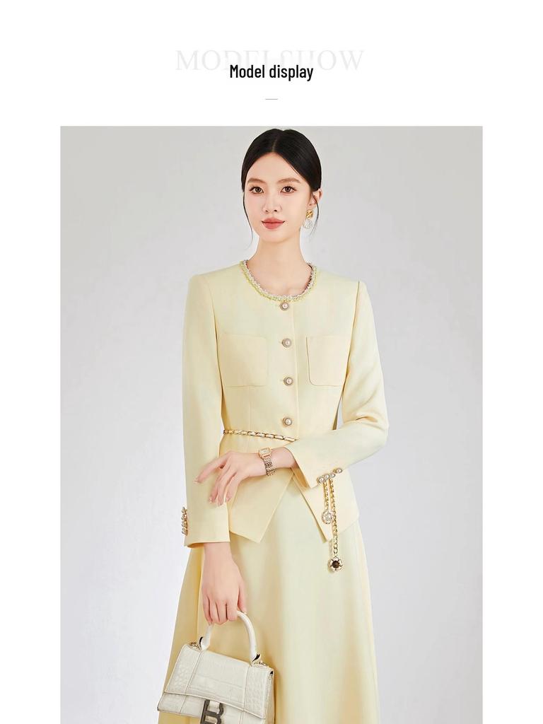 Aishangchen Romantic Heiress Purple Two-Piece Suit - Early Autumn Korean Style