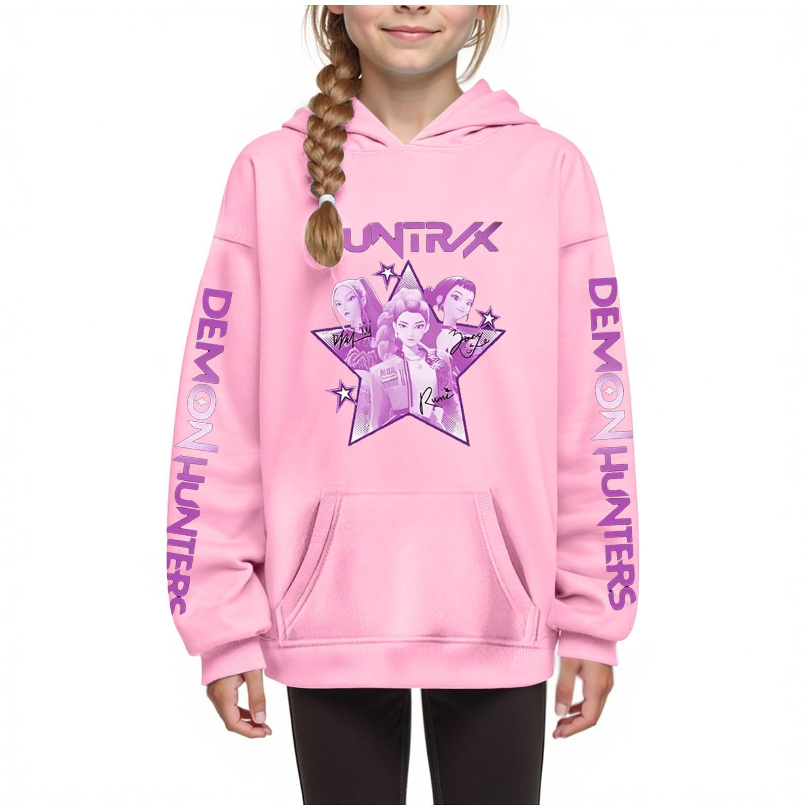 

Детская толстовка с капюшоном для мальчиков и девочек, однотонная, с длинными рукавами и карманом 150 розовый