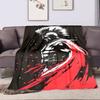 Spartan Warrior With Red Cape Patterned flannel blanket perfect for the bedroom living room, sofa, or a little nap