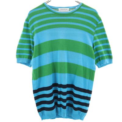 TOMORROWLAND Made In Japan Border Pattern Short Sleeve Summer Sweater Men's Used