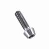 1pc M6x16/20mm Tapered Head Screw Titanium Alloy with Washer Conical Bolt Lightweight Hexagon Cone Hex Screws for Mountain Bike