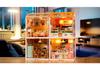 Children's DIY Dollhouse Model with Lights - Big City & Small Town 3D Building Puzzle Educational Toy Gift