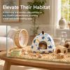 Breathable Small Pet Bed Arched Door Cooling Pet Hideout Lightweight Mesh Shelter  Cage Decor