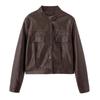 Women's High-End Lambskin Leather Jacket - 2025 Spring/Autumn Short Versatile Coat
