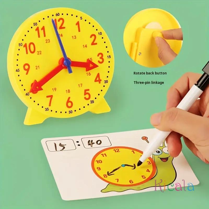 Montessori Toy Snail Clock Hour Minute Second Cognition Matching Puzzle Toys Educational Toys Kids Early Preschool Teaching Aids