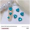 Heart Rhinestone Nail Art Accessories: Super Shiny Crystal Glass In Iridescent Peach, Small & Large Sizes