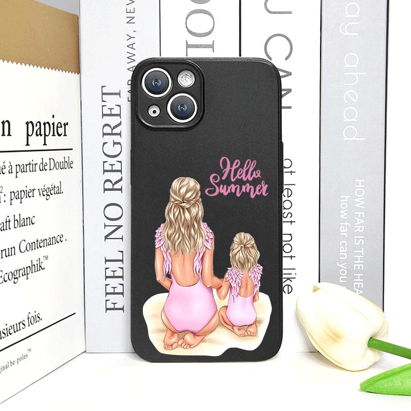 Fashion Family Girl Boy Super Mom Baby Phone Case for Iphone 16 15 12 11 14 13 Pro Max Cover for Iphone 7 8 Plus XR X XS SE2020