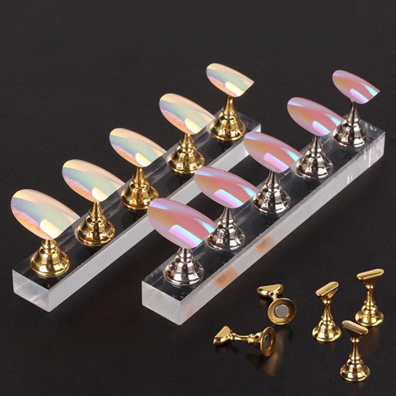 Nail Practice Stand Base Display Holder Nail Art Showing Shelf Manicure Tool