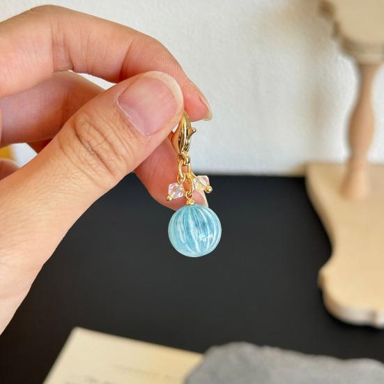 Keychain Pendant Easy to Use Mini Compact Translucent Texture Sugar Beads Design Keychain with Lobster Clasp Backpack Accessory