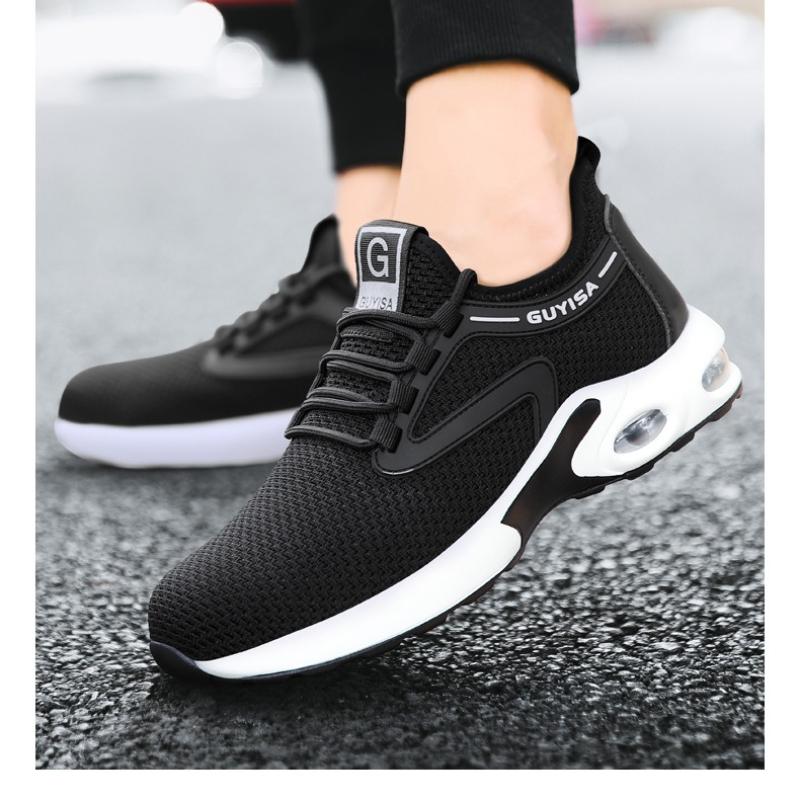 Fashion Steel Toe Safety Shoes Men Women Security Protection Work Shoes Lightweight Safety Boots Air Cushion Indestructible Shoes