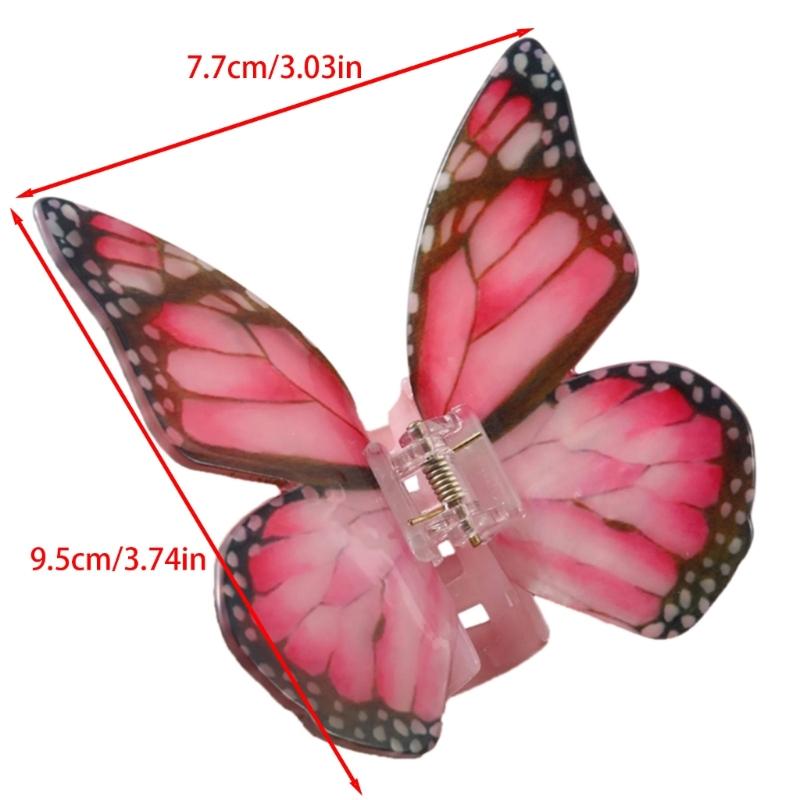 Acryl Schmetterling Haarspange Simulationsschmetterling Haarklammer Stilvolles Haaraccessoire Modischer Haargriff Geschenk für Mädchen
