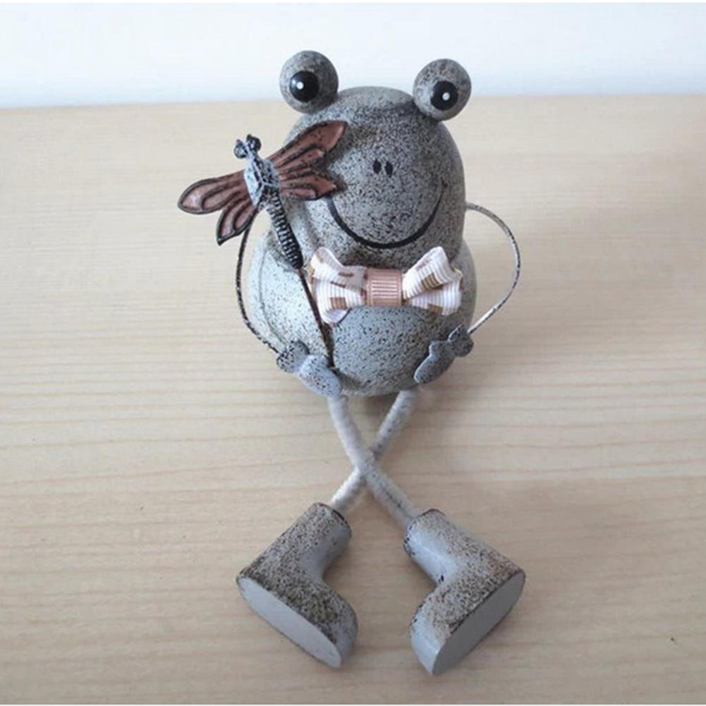 Vintage Frog Figurine Statue Home Garden Decor Collectible Animal Shelf Sitter