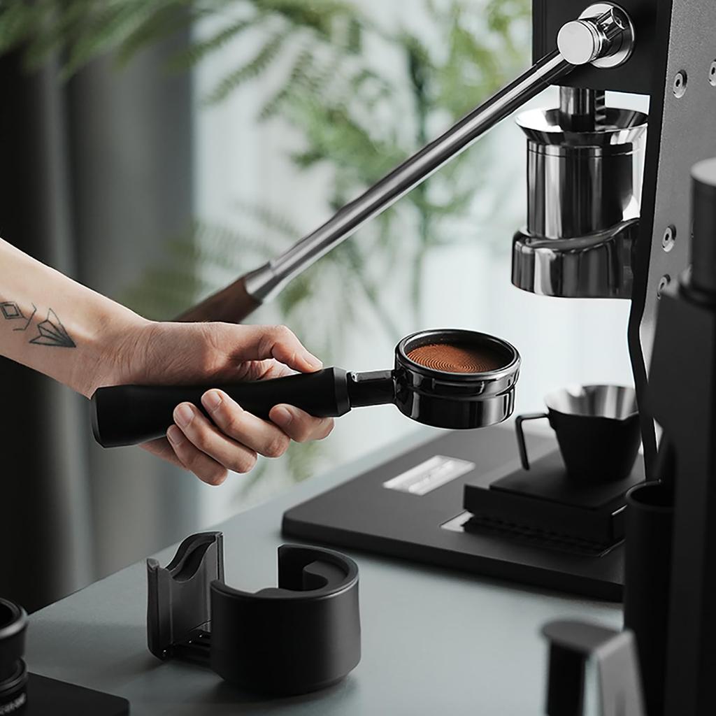 MHW-3BOMBER Delonghi Portafilter, 51mm, Espresso Bottomless Portafilter, 3-Lubric, Stainless Steel, Full Metal, Obsidian Series, BP7024D3-OS, for