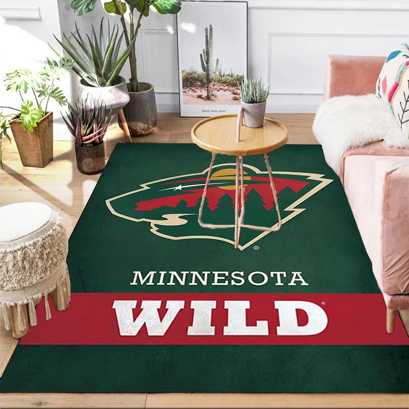 Minnesota Hockey Team Area Rug Suitable for Indoor And Outdoor,Carpets for Kitchens, Homes, Offices, Living Rooms,Home Decor,Christmas Gift