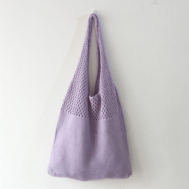 Spring/Summer Hollow Knit Handbag - Versatile Woolen Crossbody for Women