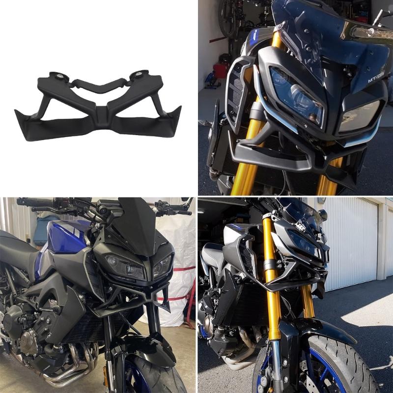 Přítlak motocyklu Nahé přední spoilery vhodné pro MT-09 MT09SP 2018-2020 Sada předního spoileru s aerodynamickým křídlem