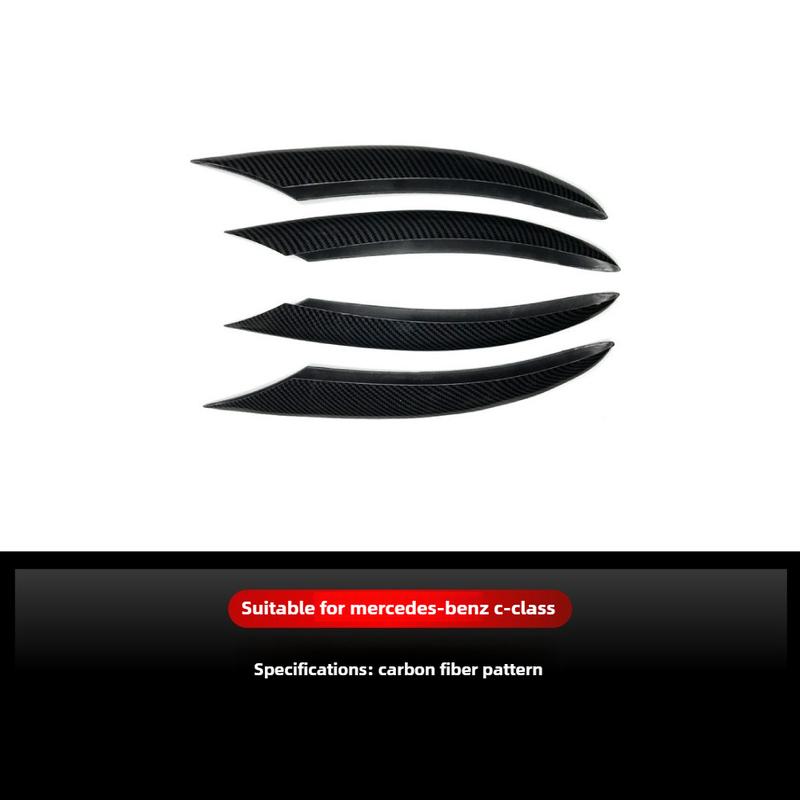 Fog Light Canard Front Bumper Splitter Spoiler for Mercedes Benz C Class W205 S205 A205 C205 C200 C220d C300 2018-