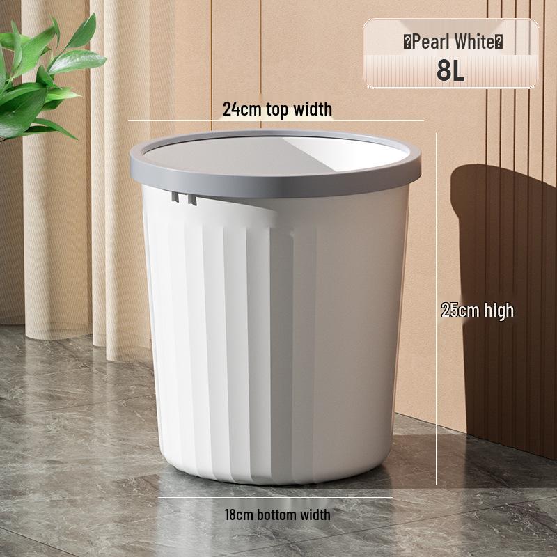 Large Minimalist Lidless Trash Can for Kitchen, Bedroom, or Bathroom