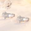 Fashion Star Single Row Zircon Five-pointed Star for Girls Simple Geometric Earrings