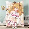 Anime 2.5 Dimensional Seduction Throw Lightweight 240g Flannel Blanket Soft Skin-friendly for Summer Cooling