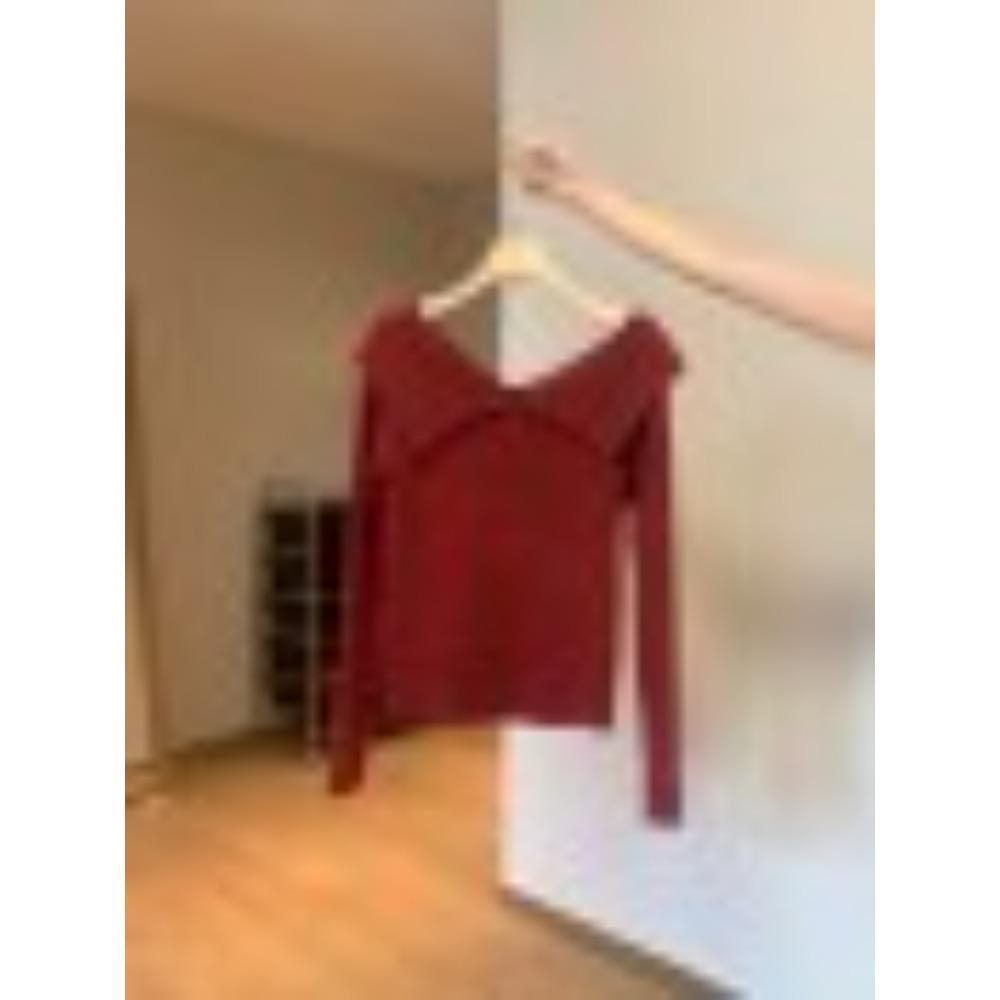 Gentle Style One-shoulder Pit Striped Knitted Sweater for Women's Early Autumn New Style, Slimming and Shaping, Paired with A Base Layer Top