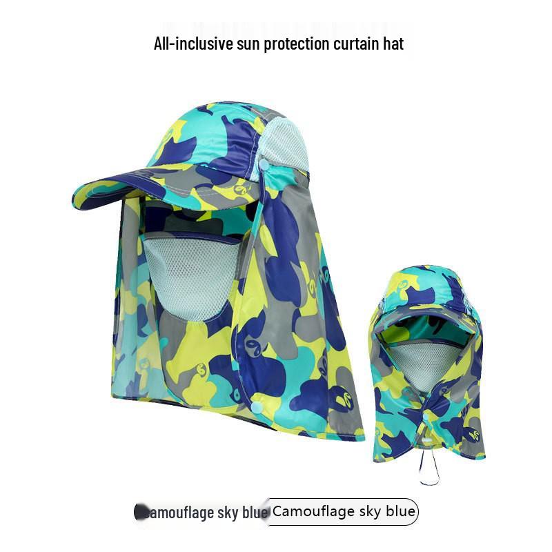 Unisex UV Protection Hat with Detachable Flap – Quick-Drying Sun Hat for Climbing and Fishing