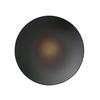 Coupe Plate, 20.5cm, Orridge, Microwave and Dishwasher Safe, Single Plate, Black, Fine Porcelain (Premium White), 10-586J/94910