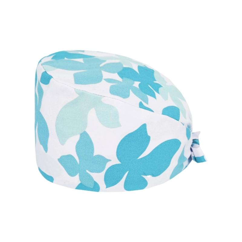 Comfortable Breathable Cotton Print Surgical Cap Adjustable Elastic Skull Cap for Medicinal Professionals