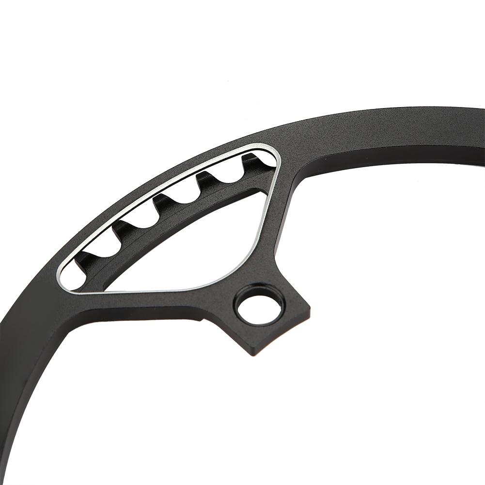 53T CNC Aluminum Alloy Mountain Bike Single Crank Chain Repair Parts (Black)