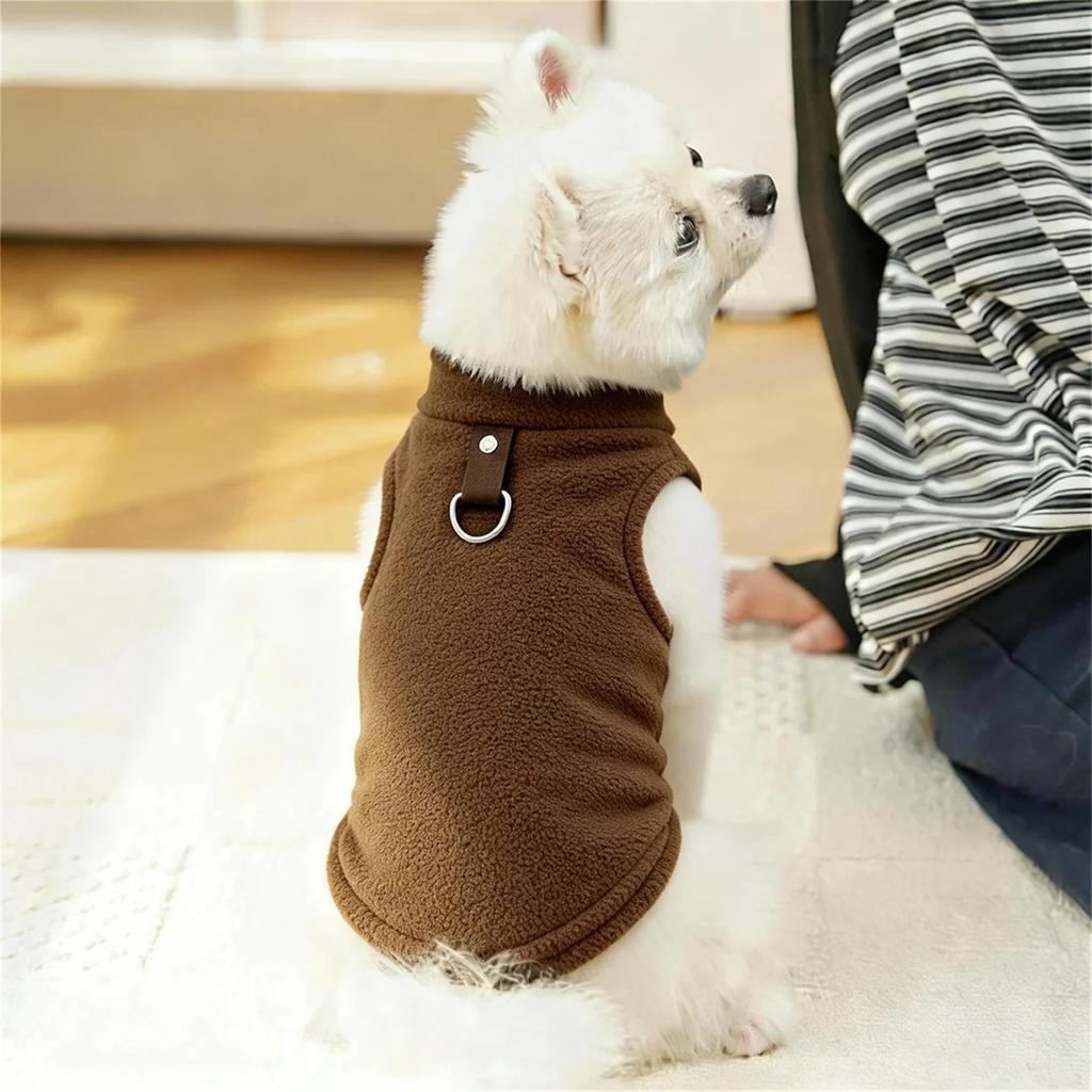 Pet Clothing Winter Fleece Plaid Vest