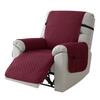 1Seater Wear Resistance Recliner Cover Solid Color Quilted Armchair Slipcover Pet Kids Accent Couch Cushion Living Room Hotel
