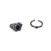 Retro Adjustable 925 Sterling Silver Open Rings - Unisex, Trendy, and Colorfast Niche Design