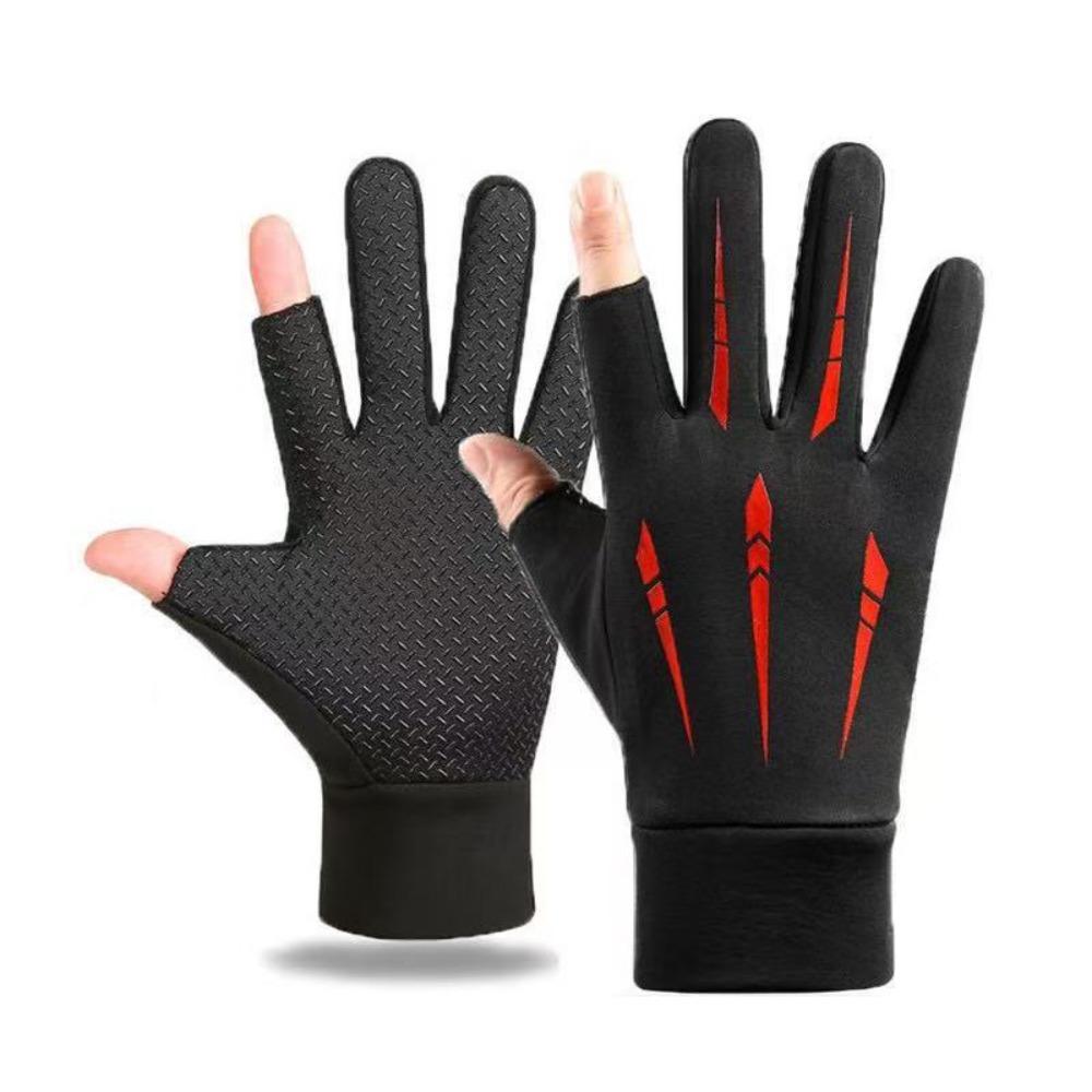 Anti-Slip Winter Cycling Gloves Warm Riding Protective Mittens Portable Cold-proof Gloves  Fishing