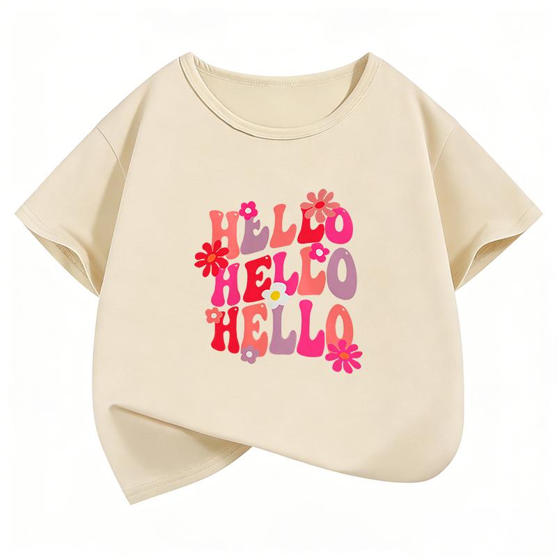 Graphic Tshirt Kids Summer Spring Soft Tee Flower T Shirts Funny Kids Childrens Tshirt Boys Girls Casual Top Tee