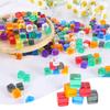 50PCS Transparent Acrylic Blank Dice 10MM Assorted Centimeter Cubes Math Educational Toys Board Games Accessories