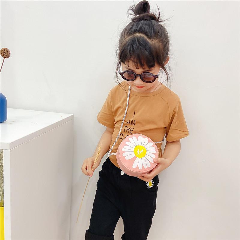 Daisy Round Fashion Kids Shoulder Bag Super Cute Girl Crossbody Bag Daily Style