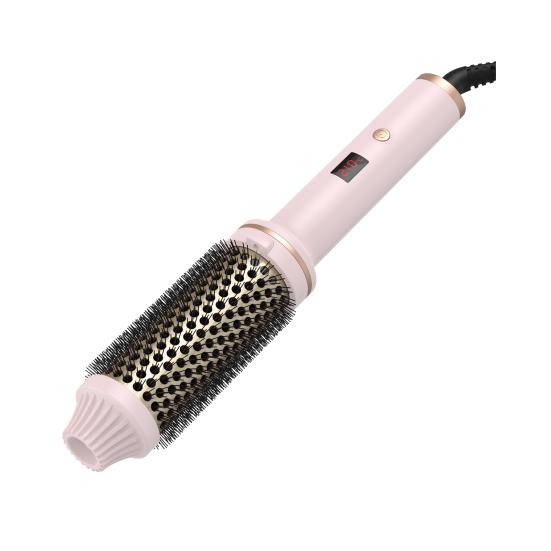 

Проводная щетка для завивки волос со светодиодным дисплеем, термощетка, быстрый нагрев, круглая щетка с отрицательными ионами, электрическая плойка для выпрямления волос, инструменты для завивки волос US Plug розовый