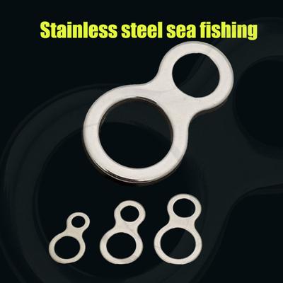 10 Stück 8 Solide Ringe 2 Löcher Verschleißfest Edelstahl Robust Jiggen Angeln für Outdoor