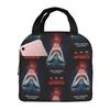 Jaws Halloween Horror Movie Insulated Lunch Bag for Women Office Cooler Thermal Food Box Tote Portable Lunch Boxes Container