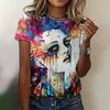 Trendy Colorful Love 3D Printed Short Sleeve T-shirts & Blouses Summer Casual Harajuku O-neck Top Tees Oversized Female Clothing