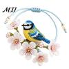 Beaded Bracelet Creation Set DIY Making Kit, 3D Hummingbird Butterfly Fox Bead Embroidery Starter Kit Craft Beginner-Friendly for Beginners