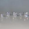 Korean Style Petite Square Zircon Stud Earrings for Pierced Ears - Simple Nude Diamond Cartilage Studs for Layering